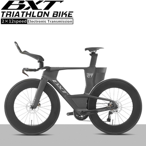 Vélo de course en fibre de carbone BXT T1000Carbon, câblage interne, cadre compatible L-TWOO ERX 2*12 vitesses, freins à disque 160 mm avec guidon TT - Product Image 2