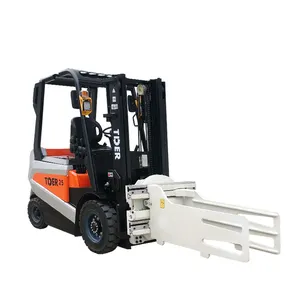 TDER economical bale clamps forklift attachment 2.5 ton electric forklift with bale clamp