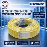 Cordon de brassage fibre optique pré-terminé KEXINT 36 fibres LC Uniboot 7,0 mm USCONEC G657.A2 LSZH SM 40m pour FTTH et centre de données
