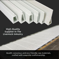 Poutre de support de plancher en PRV pultrudé, profilé en fibre de verre PU pour élevage, anti-corrosion, taille personnalisée pour l'élevage porcin