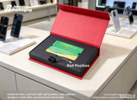 Boîtes d'emballage rigides pour téléphones portables sur mesure avec gaufrage, en carton blanc recyclable, impression personnalisée du logo et des couleurs