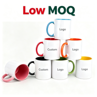 Mug en céramique bicolore de 11 oz, mug à sublimation, mug personnalisé, tasse vierge pour transfert thermique, cadeau souvenir d'entreprise