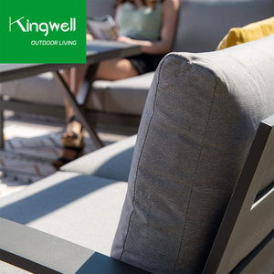 Nhà Máy Giá Tốt Bộ Sofa Ngoài Trời Patio Đồ Nội Thất Phòng Chờ Với Đệm L-Hình Dạng Sofa Với Bảng Cho Khách Sạn - Product Image 5