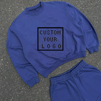 Sweat-shirt à col rond personnalisé avec broderie de votre logo, unisexe, streetwear, ensemble assorti de pantalon de survêtement/short