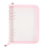 Bolsa de maquillaje impermeable de PVC transparente A5 Carpeta de bolsillo para documentos cremallera material escolar de oficina bolsa de archivo pluma productos de archivo patrón de caja