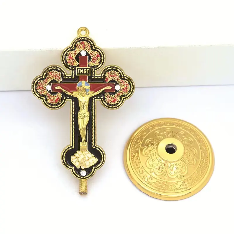 Thánh Giá đứng Cristian crucifix Antique kết thúc Tôn Giáo con số Jesus Cross crucifix figurine Quà Tặng Tôn Giáo