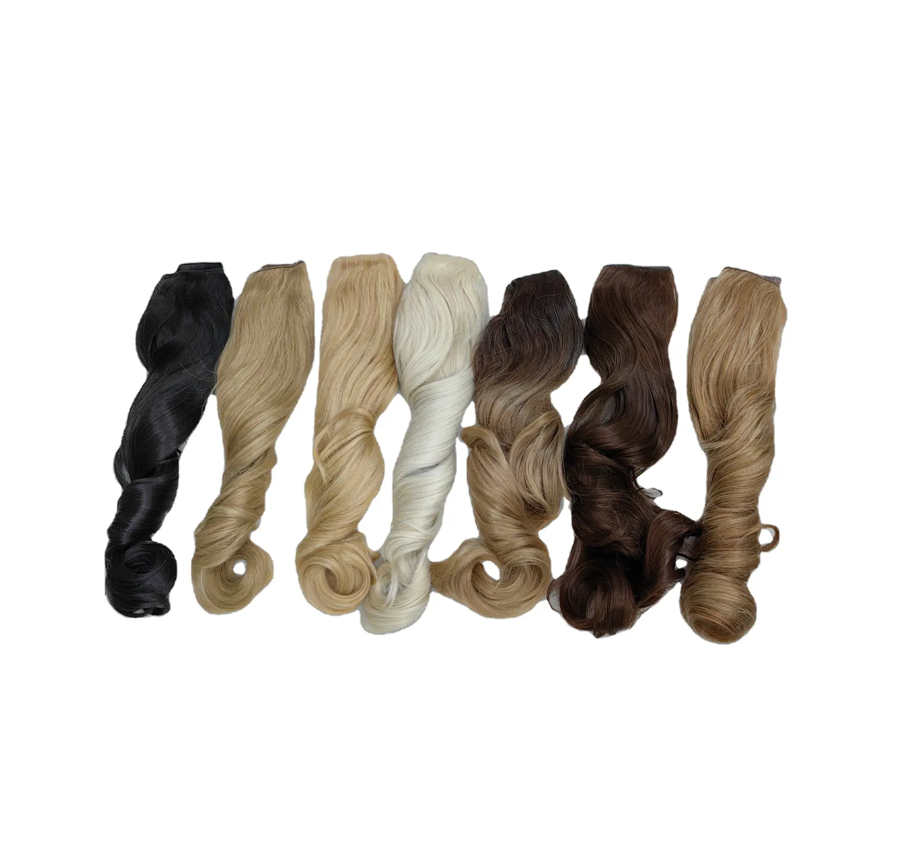 Natural Looking Synthetic Hair Extension One Piece Clip In Hair Synthetic Hair Half Wigs Synthetic Material