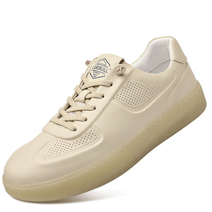 Zapatillas Deportivas Casuales de Verano para Hombre, Color Blanco Beige, Suela Suave, Transpirables, de Malla, para Correr, Estilo Deportivo Informal - Product Image 4