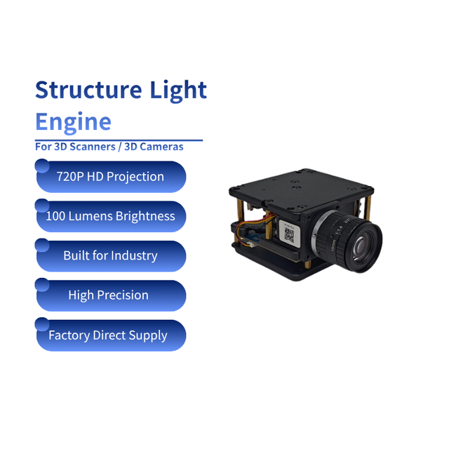 Structured Light DLP Light Engine 100 ANSI Lumens 720P for High Accuracy 3D Scanning