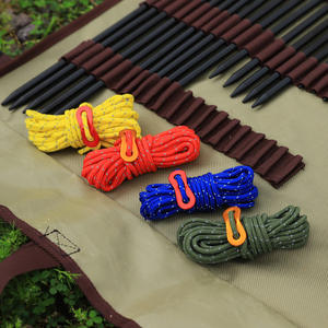 ตัวล็อคเชือกอลูมิเนียมอัลลอยด์แบบสองห่วง ขนาด 3.9x1.6 ซม. สีแดง น้ำเงิน ทอง เงิน ดำ อุปกรณ์เสริมสำหรับเต็นท์ - Product Image 5