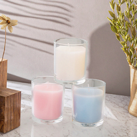 LA00T Bougie parfumée moderne en cire de soja dans un bocal en verre, décoration d'intérieur, cadeau de fêtes, Thanksgiving, Fête des Mères, Noël