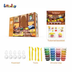 LitoJoy the Three Bears Story Light Modeling <strong>Polymer</strong> Art <strong>Clay</strong> Box Set Toy With <strong>Tutorial</strong> for Family - Product Image 3