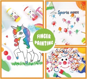Set di pittura per bambini <span class=keywords><strong>con</strong></span> pittura a dito lavabile <span class=keywords><strong>con</strong></span> Set assortiti di pittura per bambini <span class=keywords><strong>spugne</strong></span> di pittura Set per bambini logo personalizzato - Product Image 5