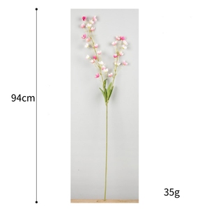 ¡Novedad DE 2017! 2 tenedores, tallos largos, flor de seda, campanillas artificiales, campanillas para decoración de eventos de boda - Product Image 6