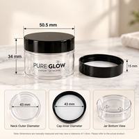 Pots en plastique PET pour crème 20ml 25ml 30ml 40ml 50ml 60ml 80ml, pots en plastique PET pour masque pour les yeux, boîtes cosmétiques de luxe personnalisées
