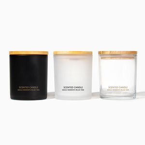300ml leere Luxus-Glas kerzen gläser mit Deckel Großhandel Custom <span class=keywords><strong>Candle</strong></span> Vessels Bulk Einzigartiger Premium-Kerzen behälter aus dickem Glas - Product Image 1