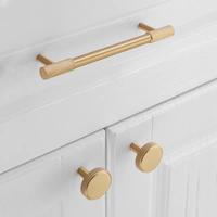 Poignées de meubles en laiton, motif croisé diamanté, boutons dorés moletés, pour armoires et placards de cuisine, poignées et boutons de luxe