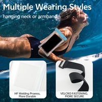 Sac étanche pour téléphone en TPU+ABS avec manchon de bras flottant, compatible écran tactile, sangle diagonale pour sports de plein air et voyages