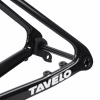 שלדת אופני כביש TAVELO Arden אופטימלית אווירודינמית לכל סוגי השטח, שחורה, T1100/T800/M46X בד סיבי פחמן בעל מודולוס גבוה