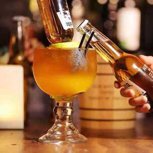 كأس زجاجي سعة 550 مل مع مشبك للشرب، كأس كوكتيل كبير مع حامل زجاجات - Product Image 5