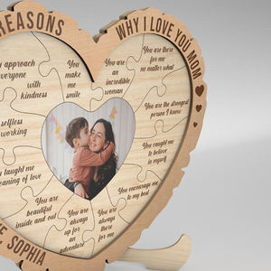 Modello Innovativo Best-Seller 2026, Cornice Fotografica in Legno con 12 Motivi per Ama-Ti, Regalo per la Festa della Mamma - Product Image 5