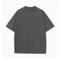 T-shirt de travail décontracté en coton peigné pur 230g, col rond, manches courtes, respirant, coupe ample, pour le sport et les loisirs
