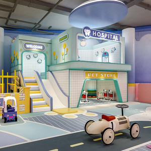 <span class=keywords><strong>Village</strong></span> de jeux de rôle pour enfants en intérieur avec des magasins, équipement de jeu souple d'escalade, ensemble de terrain de jeu sécurisé pour les enfants d'âge préscolaire - Product Image 5