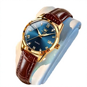 Montre Couple 6896 Bracelet Cuir Mouvement Quartz Verre Tendance Aiguille Lumineuse Étanche Date Unisexe Sport Affaires - Product Image 3