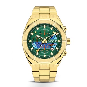 Reloj de pulsera de cuarzo de 43mm con esfera de logotipo personalizado de lujo para hombre, banda de Heavy Metal, nuevo estilo con bajo MOQ, Uhren barato - Product Image 1