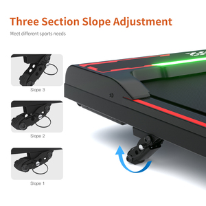 Tapis de course électrique personnalisé pour usage domestique, en acier, avec moteur DC, inclinaison automatique, écran LED, portable, pour exercices <span class=keywords><strong>cardio</strong></span>, capacité max. 100 kg, moniteur - Product Image 6