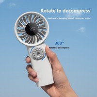 Nouveau ventilateur de bureau pliable transfrontalier avec affichage numérique, 100 réglages de vitesse, flux d'air puissant à haute vitesse, portable et utilisable en extérieur