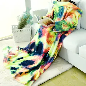 Cobertor de lã polar colorido, mais novo cobertor fluorescente de alta qualidade