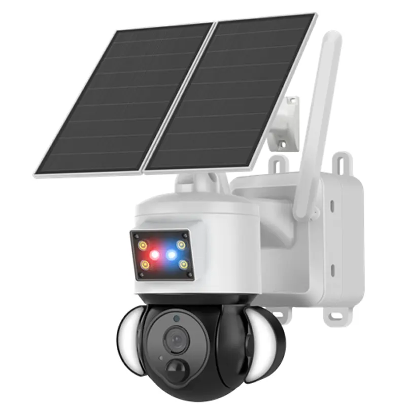 Profesyonel Ubox APP 3.0 megapiksel kırmızı-mavi ışık WIFI sürüm pil (2000mAh) güneş enerjisi IP Pan & Tilt kamera