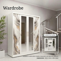 Armoire pliable réglable en acier avec motif imprimé pour la maison, le bureau, la chambre à coucher, l'hôtel