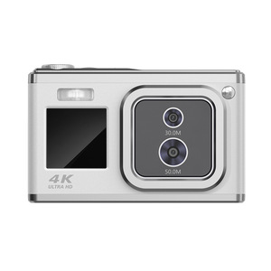กล้องดิจิตอลหน้าจอคู่ เลนส์คู่ ความละเอียด 4K 50MP พร้อมเซ็นเซอร์ CCD สำหรับนักเรียน ถ่ายเซลฟี่ และการเดินทาง - Product Image 1