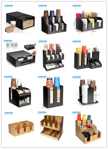 Distributeur de tasses à café Heavybao et porte-condiments-Support de couvercle de tasse en plastique durable pour cuisine, fête ou café - Product Image 3