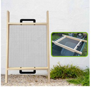 Tamiz de tierra grande personalizado para jardín, para tamizar tierra, lombrizas, hojas, sustrato, arena y grava, tipo carretilla y manual - Product Image 1