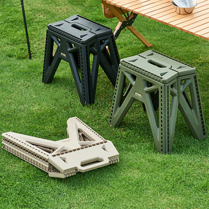 Taburete de plástico respetuoso con el medio ambiente para niños, inodoro fácil, apilamiento ajustable, plegable, para acampar, PP, <span class=keywords><strong>2022</strong></span> - Product Image 2