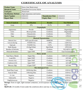 Chất lượng cao epimedium lá chiết xuất nam chăm sóc sức khỏe <span class=keywords><strong>HERBA</strong></span> <span class=keywords><strong>epimedii</strong></span> chiết xuất 10:1 20:1 Horny Goat Weed chiết xuất bột - Product Image 2