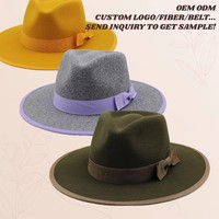 Chapeau Fedora Classique en Feutre 100% Laine d'Australie, Réglable, Style Western Vieilli, Idéal pour les Fêtes et la Pêche (Vente en Gros)