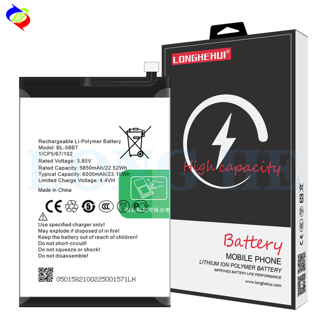 6000mAh BL-58BT LC8 Mobile Phone Battery for Pouvoir 4/ LC7/Spark 6 Air/KE6/Pova 4/Pova/Pouvoir 4 Pro/Spark Power 2 LC8