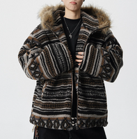Veste en laine d'agneau vintage occidentale de haute qualité pour hommes, veste en polaire ample et épaisse pour l'automne et l'hiver, M-5XL 2026
