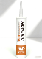 Scellant en silicone acide WeiDu668, adhésif de couleur OEM pour la construction, l'emballage et le travail du bois, cartouche en plastique de 310 ml