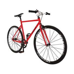 Tek hızlı bisiklet Fixie Hi-Ten çelik siyah 700c bisiklet sabit dişlisi