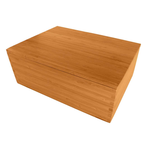 Hot sale smooth wood stash box with rolling tray bamboo stash box with lid