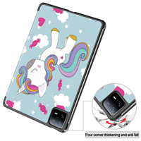 Sarung untuk Xiaomi Pad 6 Pro/Pad 6 11 "2023, pelindung Tablet penyangga kulit PU Ultra tipis lipat