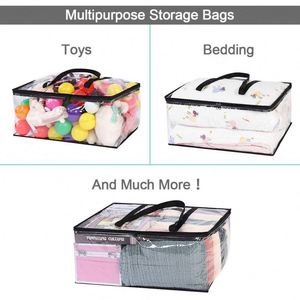 Clear PVC Custom High Quality <b>Storage</b> <b>Bag</b> with Strong in Closet <b>Underbed</b> <b>Storage</b> Handle Bolsa De Almacenamiento - Product Image 6