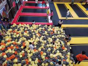 Большой прямоугольный пружинный батут, детский батут, кровать для взрослых, большая пенопластовая яма, продажа Батута - Product Image 4