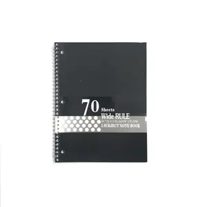 1Subject wide Ruled Paper notebook Single Spiral Notebooks 70 Sheets Assorted Colors