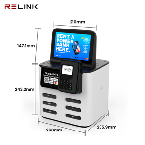 Máy cho thuê pin dự phòng 6 ngăn bán chạy, máy sạc đ<span class=keywords><strong>i</strong></span>ện thoạ<span class=keywords><strong>i</strong></span> 6 ngăn tích hợp hệ thống thanh toán POS - Product Image 4